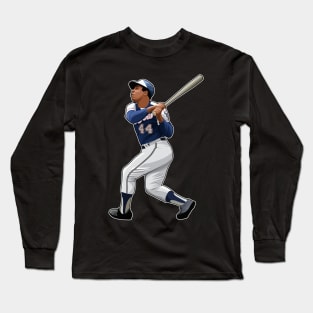 Hank Aaron #14 Swings Legend Long Sleeve T-Shirt